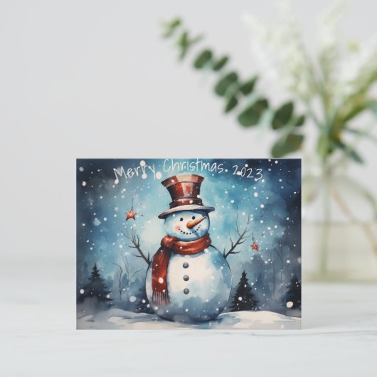 Vrolijk kerstfeest briefkaart (Staand voorkant)