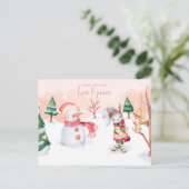 Vrolijk kerstfeest briefkaart (Staand voorkant)