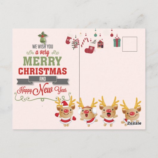 Vrolijk kerstfeest briefkaart (Achterkant)