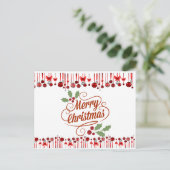 vrolijk kerstfeest briefkaart (Staand voorkant)