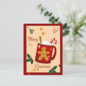 Vrolijk kerstfeest briefkaart (Staand voorkant)