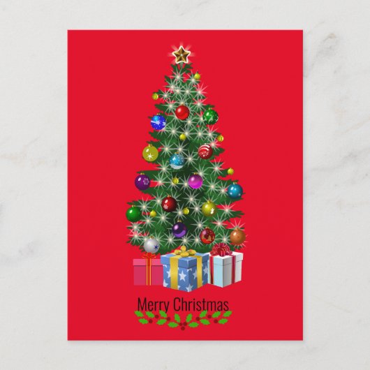 Vrolijk kerstfeest briefkaart (Voorkant)