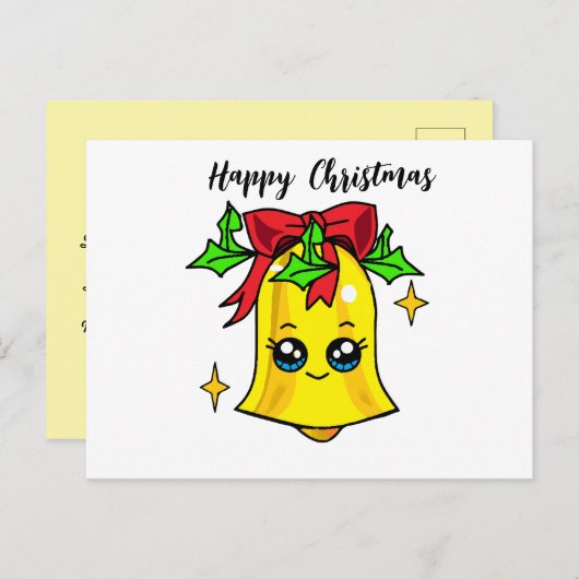 Vrolijk kerstfeest briefkaart (Voorkant / Achterkant)