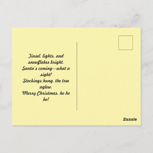 Vrolijk kerstfeest briefkaart (Achterkant)