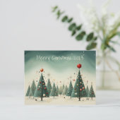 Vrolijk kerstfeest briefkaart (Staand voorkant)