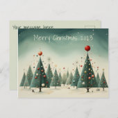 Vrolijk kerstfeest briefkaart (Voorkant / Achterkant)