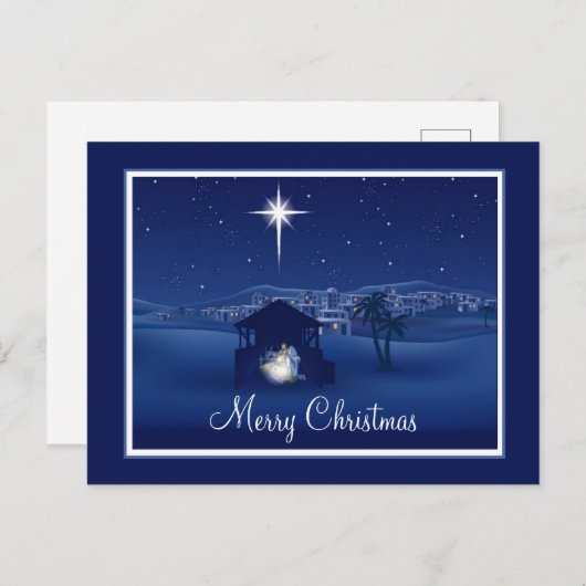 Vrolijk kerstfeest briefkaart (Voorkant / Achterkant)