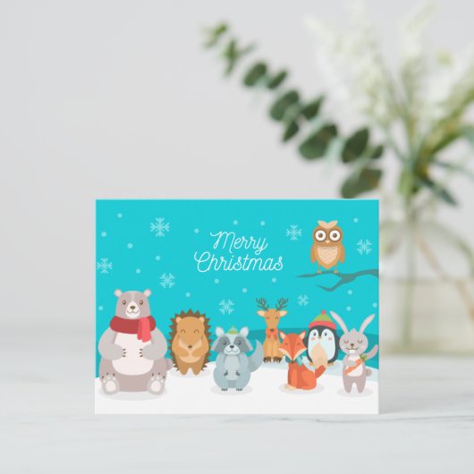 Vrolijk kerstfeest briefkaart (Staand voorkant)