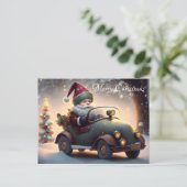 Vrolijk kerstfeest briefkaart (Staand voorkant)