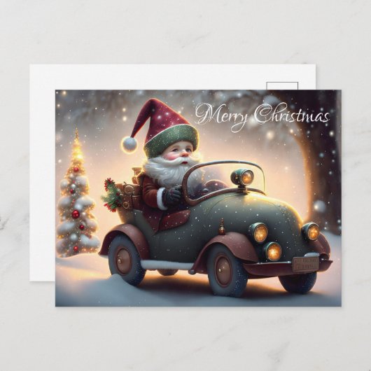 Vrolijk kerstfeest briefkaart (Voorkant / Achterkant)