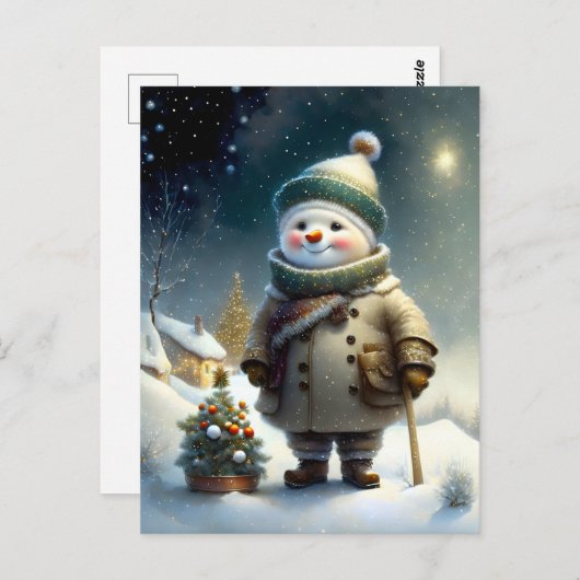 Vrolijk kerstfeest briefkaart (Voorkant / Achterkant)