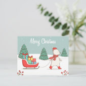 Vrolijk kerstfeest briefkaart (Staand voorkant)