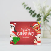 Vrolijk kerstfeest briefkaart (Staand voorkant)