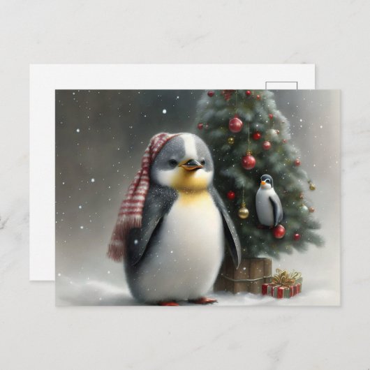 Vrolijk kerstfeest briefkaart (Voorkant / Achterkant)