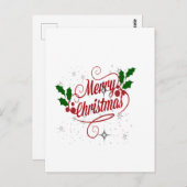 Vrolijk kerstfeest briefkaart (Voorkant / Achterkant)