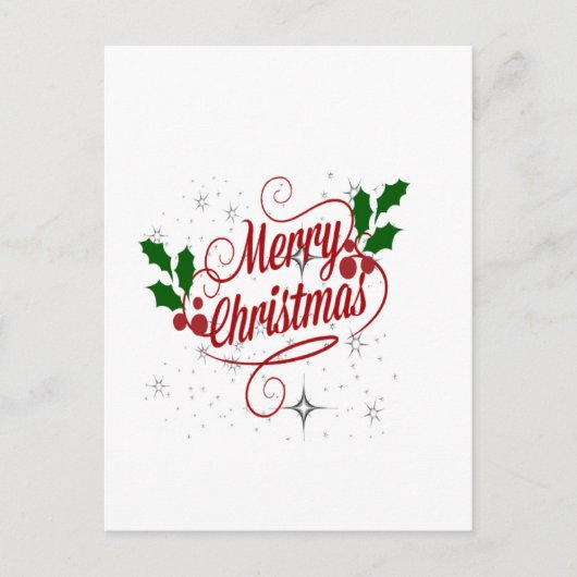 Vrolijk kerstfeest briefkaart (Voorkant)