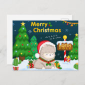 Vrolijk kerstfeest briefkaart (Voorkant / Achterkant)