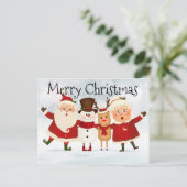 Vrolijk kerstfeest briefkaart (Staand voorkant)