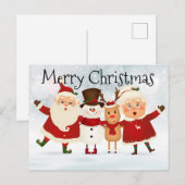 Vrolijk kerstfeest briefkaart (Voorkant / Achterkant)