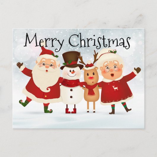 Vrolijk kerstfeest briefkaart (Voorkant)