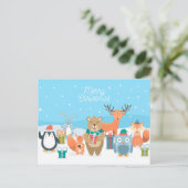 Vrolijk kerstfeest briefkaart (Staand voorkant)