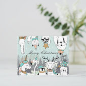 Vrolijk kerstfeest briefkaart (Staand voorkant)