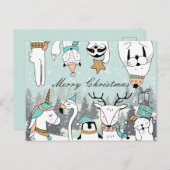 Vrolijk kerstfeest briefkaart (Voorkant / Achterkant)