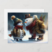 Vrolijk kerstfeest briefkaart (Voorkant / Achterkant)