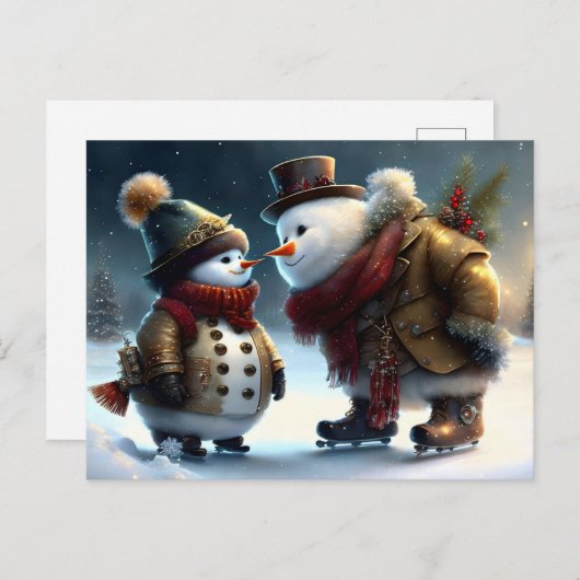 Vrolijk kerstfeest briefkaart (Voorkant / Achterkant)