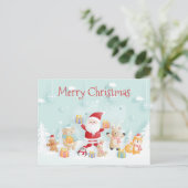 Vrolijk kerstfeest briefkaart (Staand voorkant)