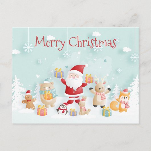 Vrolijk kerstfeest briefkaart (Voorkant)