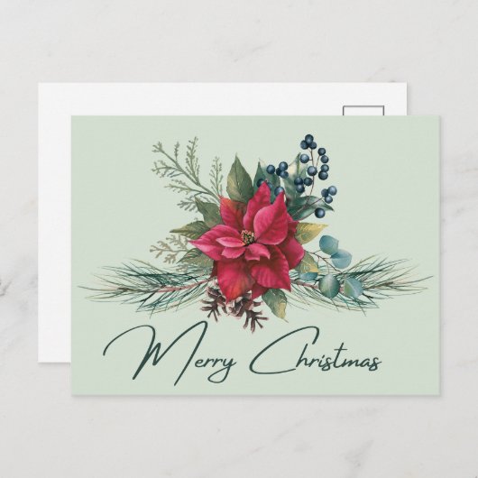 Vrolijk kerstfeest briefkaart (Voorkant / Achterkant)