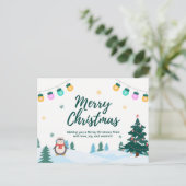 Vrolijk kerstfeest briefkaart (Staand voorkant)