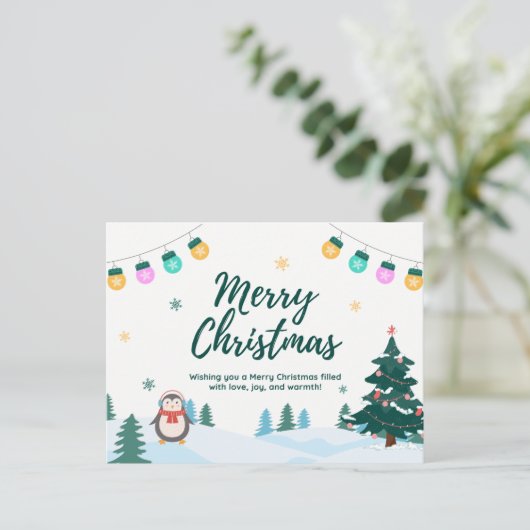 Vrolijk kerstfeest briefkaart (Staand voorkant)