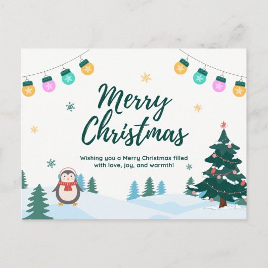 Vrolijk kerstfeest briefkaart (Voorkant)