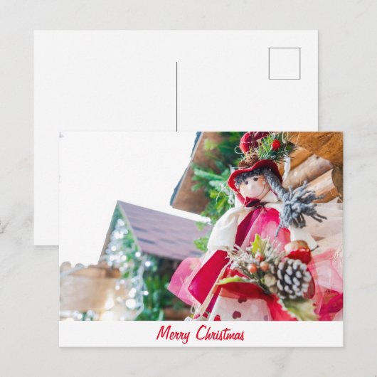 Vrolijk kerstfeest briefkaart (Voorkant / Achterkant)