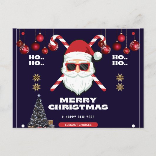 Vrolijk kerstfeest Briefkaart - een perfecte vakan (Voorkant)