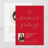 Vrolijk kerstfeest Briefkaart Modern Minimale (Voorkant / Achterkant)