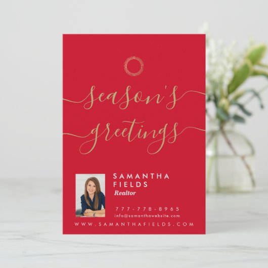 Vrolijk kerstfeest Briefkaart Modern Minimale (Staand voorkant)