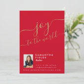 Vrolijk kerstfeest Briefkaart Modern Minimale (Staand voorkant)