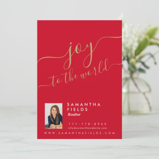 Vrolijk kerstfeest Briefkaart Modern Minimale (Staand voorkant)