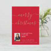 Vrolijk kerstfeest Briefkaart Modern Minimale (Staand voorkant)