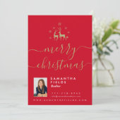 Vrolijk kerstfeest Briefkaart Modern Minimale (Staand voorkant)