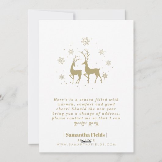 Vrolijk kerstfeest Briefkaart Modern Minimale (Achterkant)