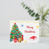 Vrolijk kerstfeest briefkaart Prettige feestdagen (Staand voorkant)