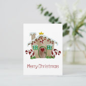 Vrolijk kerstfeest Briefkaart voor ontbijtkoek (Staand voorkant)