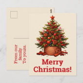 Vrolijk kerstfeest briefkaarten (Voorkant / Achterkant)