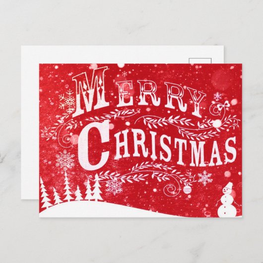 Vrolijk kerstfeest Briefkaarten (Voorkant / Achterkant)