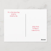 Vrolijk Kerstfeest Briefkaarten Elf (Achterkant)