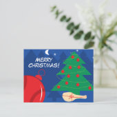 Vrolijk kerstfeest briefkaarten met een leuk tenni (Staand voorkant)